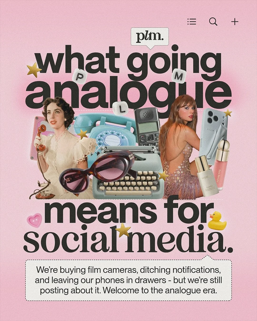 we&rsquo;re buying film cameras, ditching notifications, and leaving our phones in drawers, and then posting about it 👀 

audiences are deliberately slowing down, opting out, and reclaiming their attention - but they&rsquo;re still online, still scr