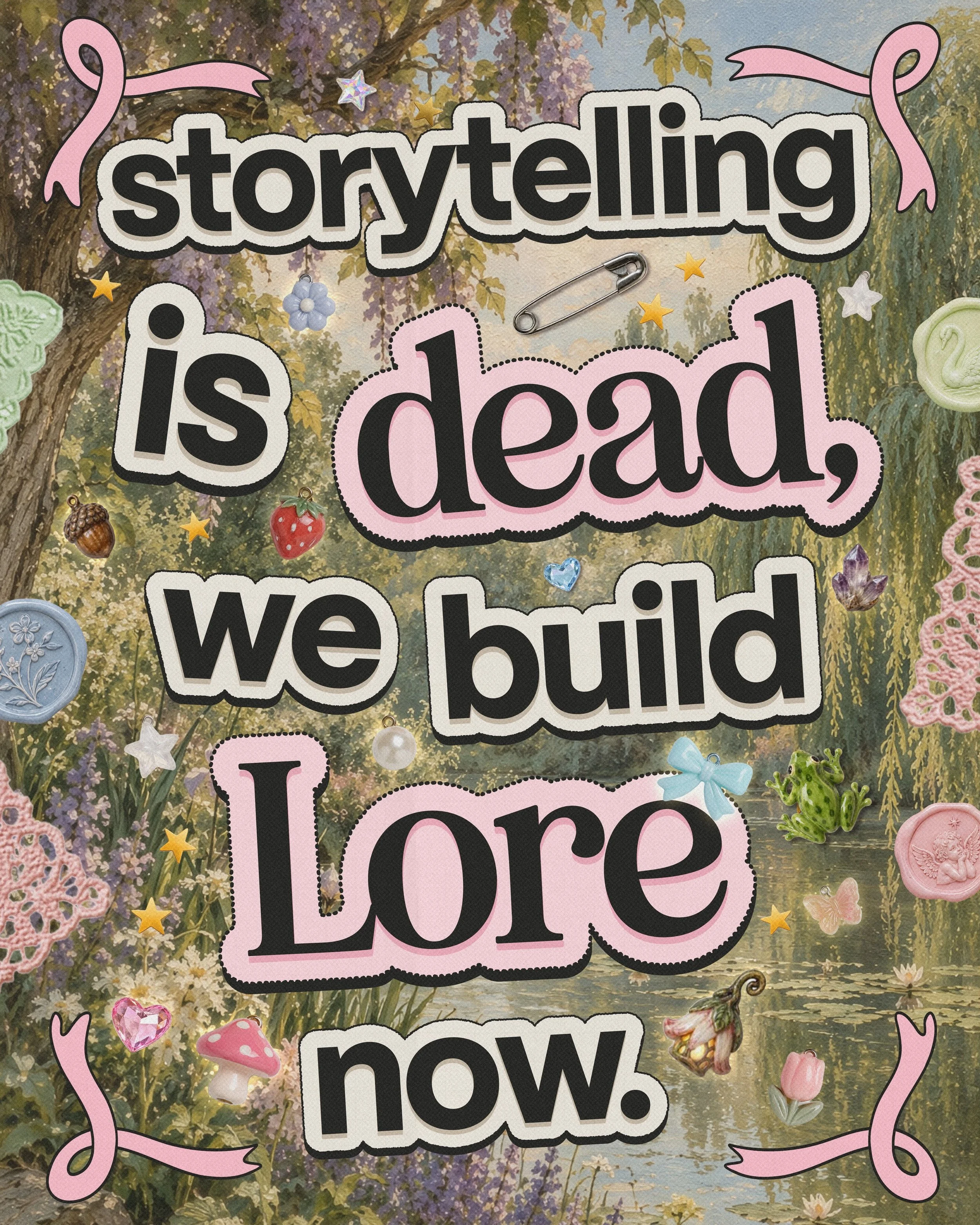 storytelling had a good run, but the brands people obsess over are building lore now ⋆˚࿔ 📖 🧙&zwj;♀️ ⋆｡&deg;

swipe for story vs world vs lore (with a translation for muggles) and a cheatsheet for building your own.

and whilst you&rsquo;re here, te