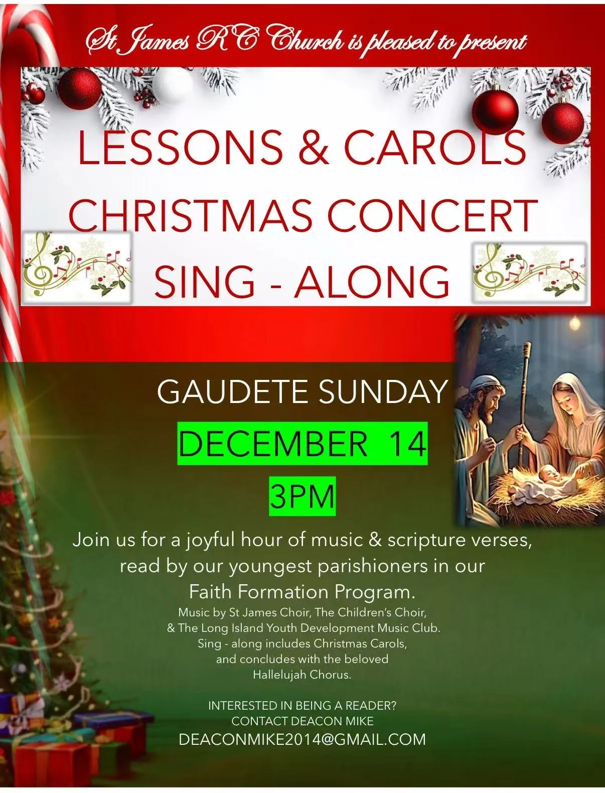 Lessons &amp; Carols Christmas Concert Sing-Along 12/14/2025 3pm