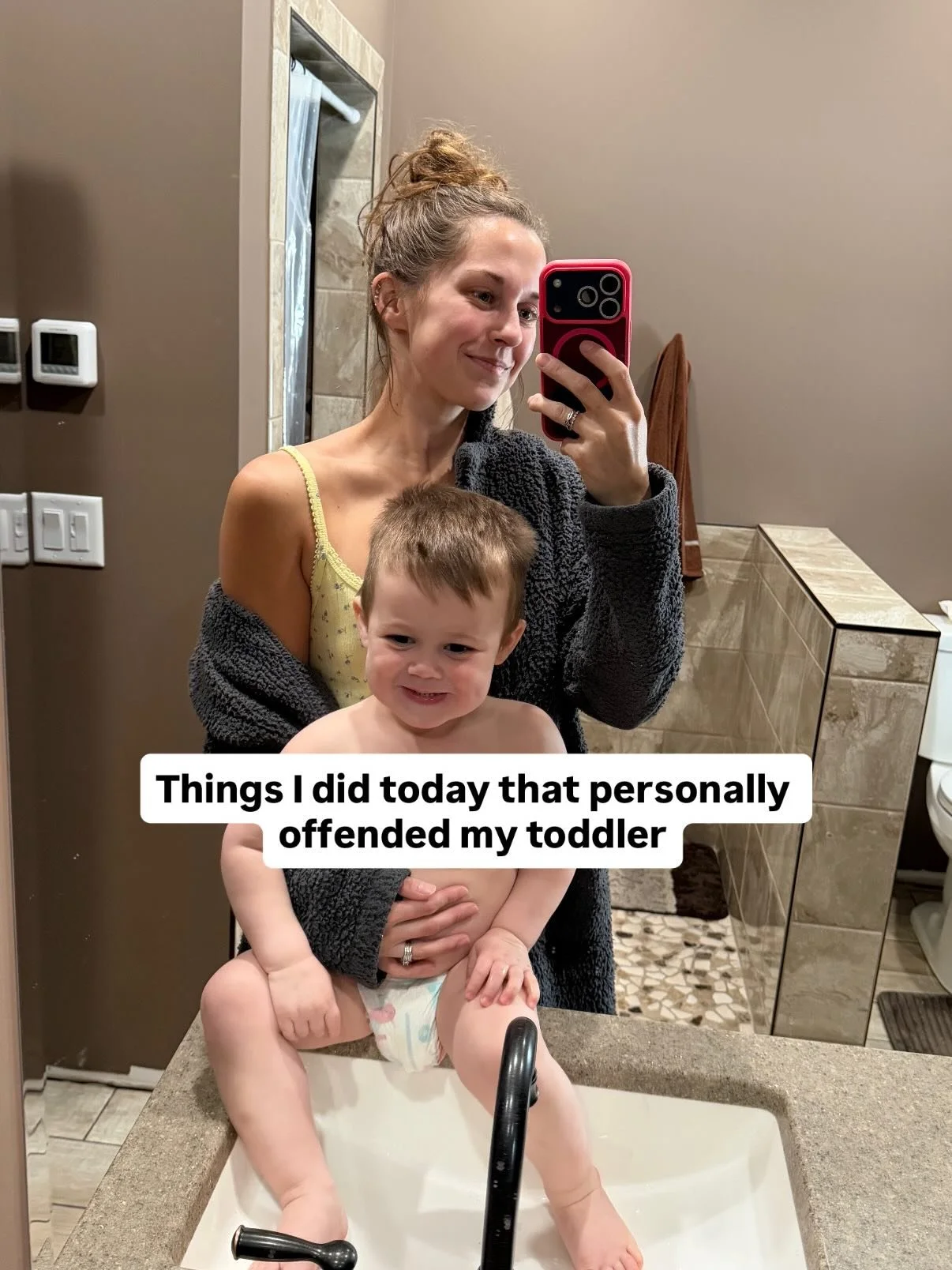 Parenting toddlers is a wild ride and it ain&rsquo;t for the weak 🫠😂 Anything happen to yours today that just ruined it for them?? 

(SHARE if you relate!! and be sure to follow along for more honest mommy content 🤭)