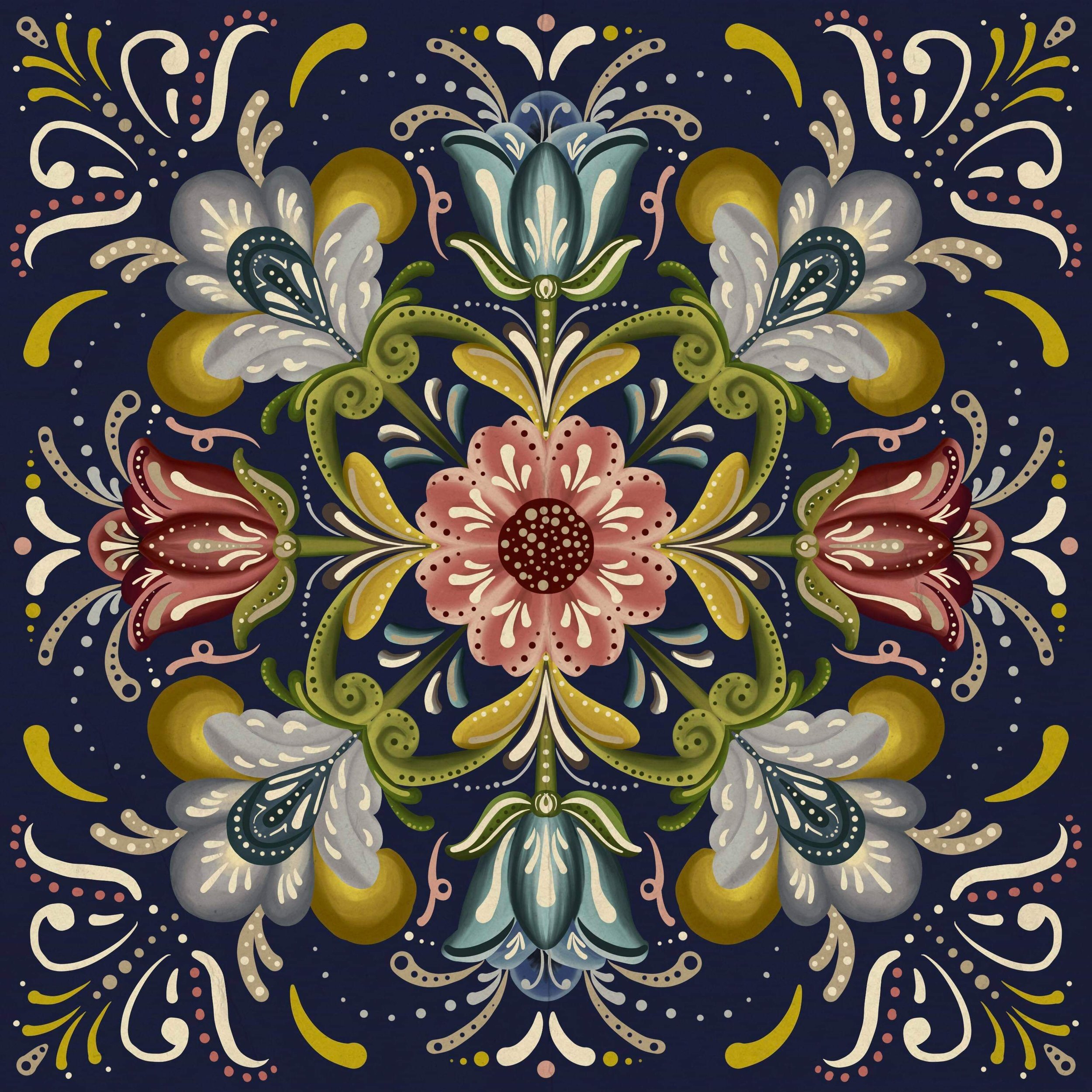 Floral Folk Art III