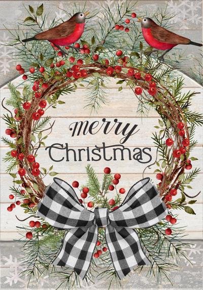 Cardinal Christmas Wreath