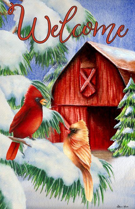 Cardinals in Winter