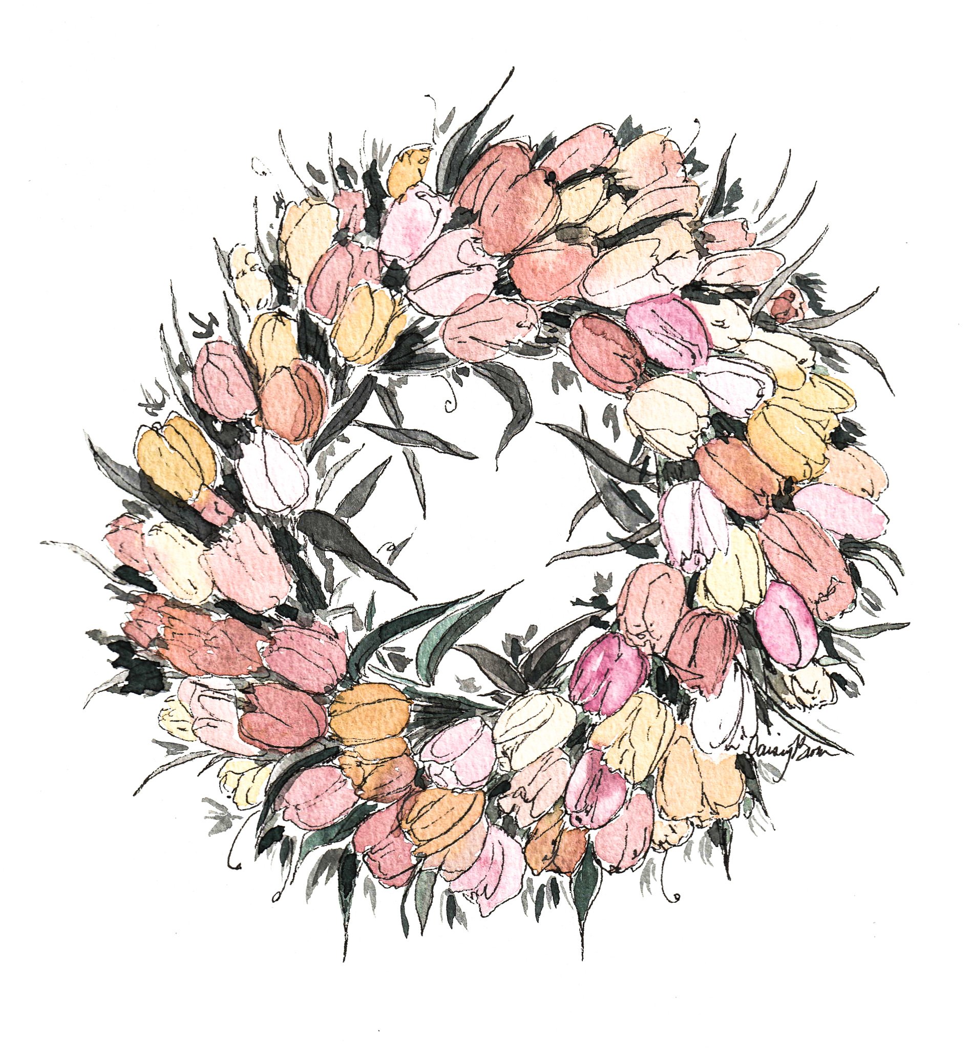 Tulip Wreath