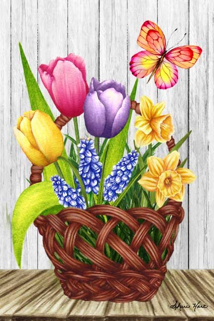 Spring Flower Basket