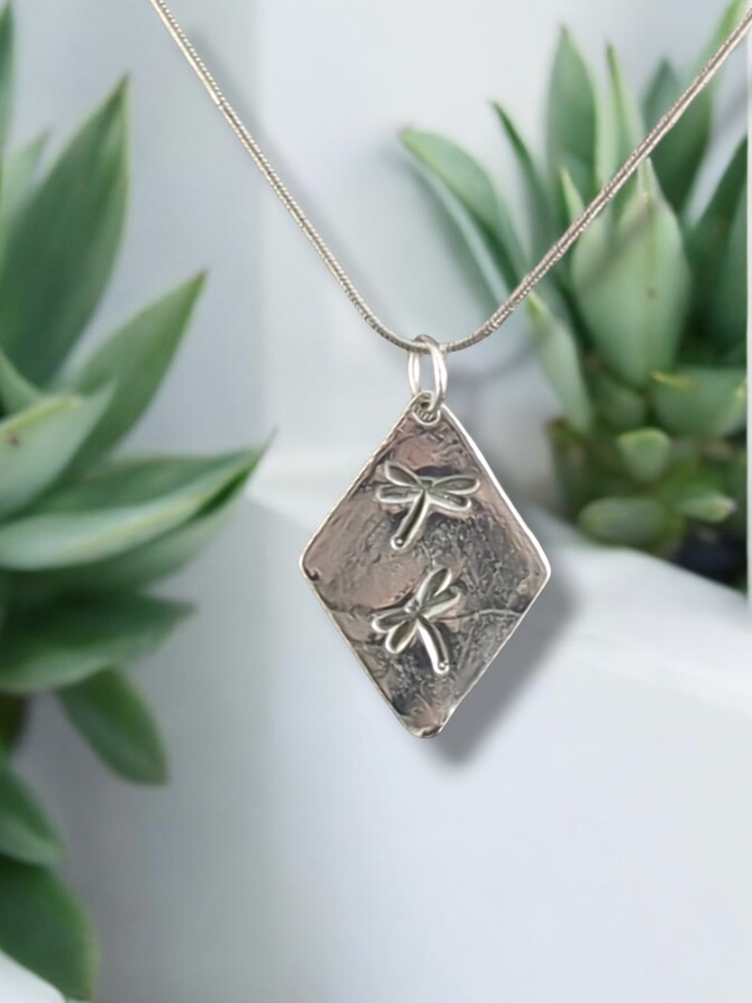 Large Diamond Dragonfly Pendant