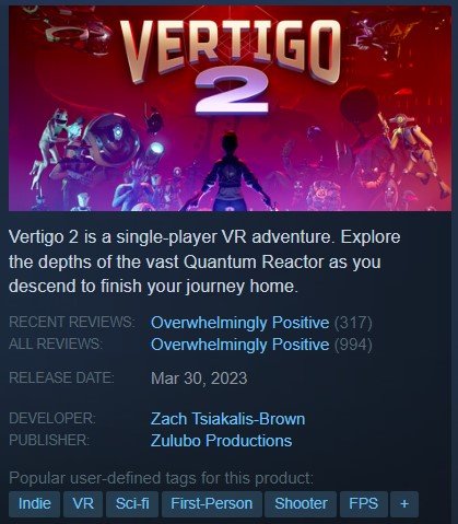 Vertigo 2 Review - The Best Singleplayer VR Game of 2023 — Reality Remake: VR the Future