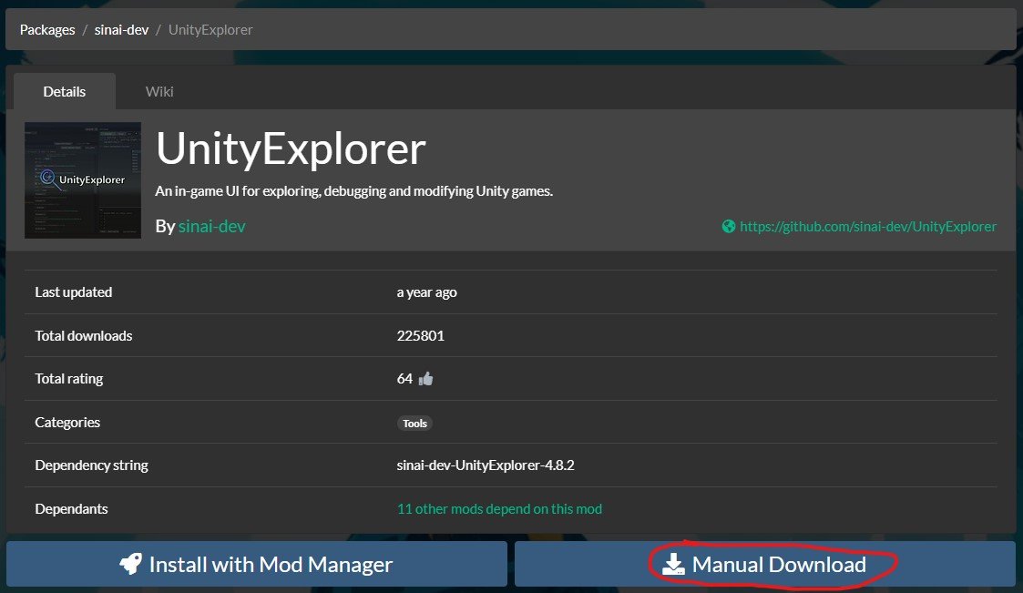 UnityExplorer + Mod Menu