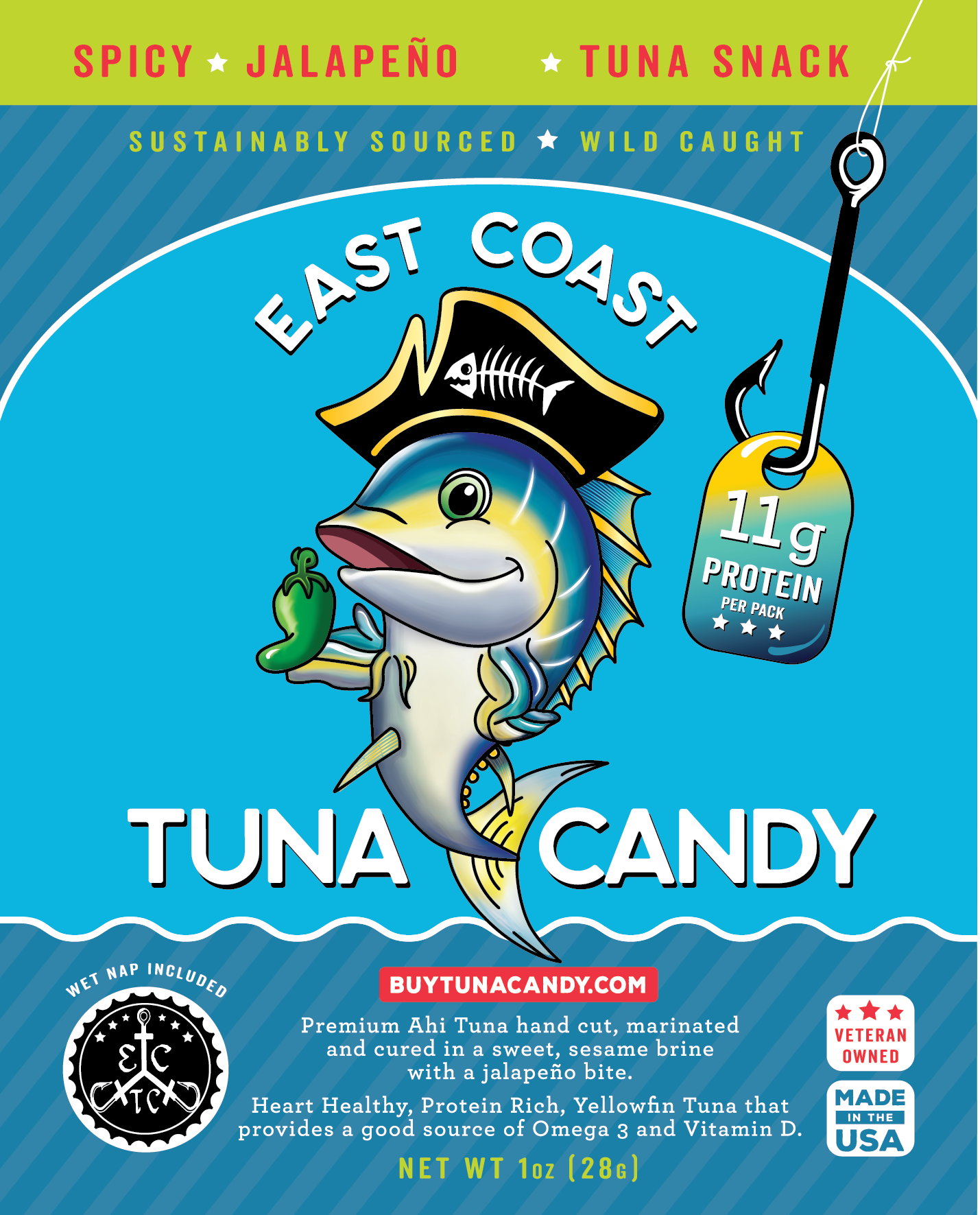 TUNA CANDY Premium Tuna Snack Beef Jerky Replacement Healthy Low