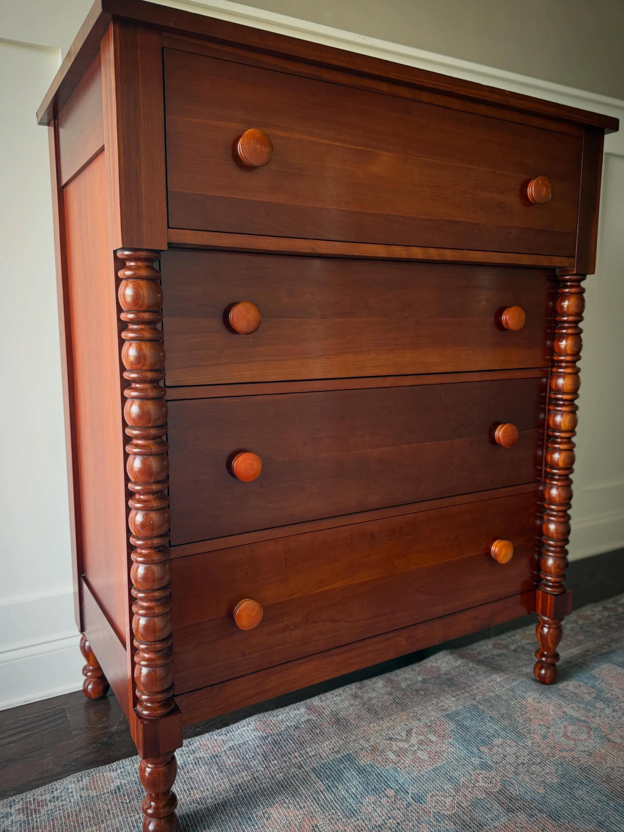 ///. C H E S T /// Davis Cabinet Company  Beautiful vintage solid cherry chest of drawers from the highly coveted Cumberland Valley Collection by the Davis Cabinet Company of Nashville, TN. Known for their exceptional heirloom-quality craftsmanship, 
