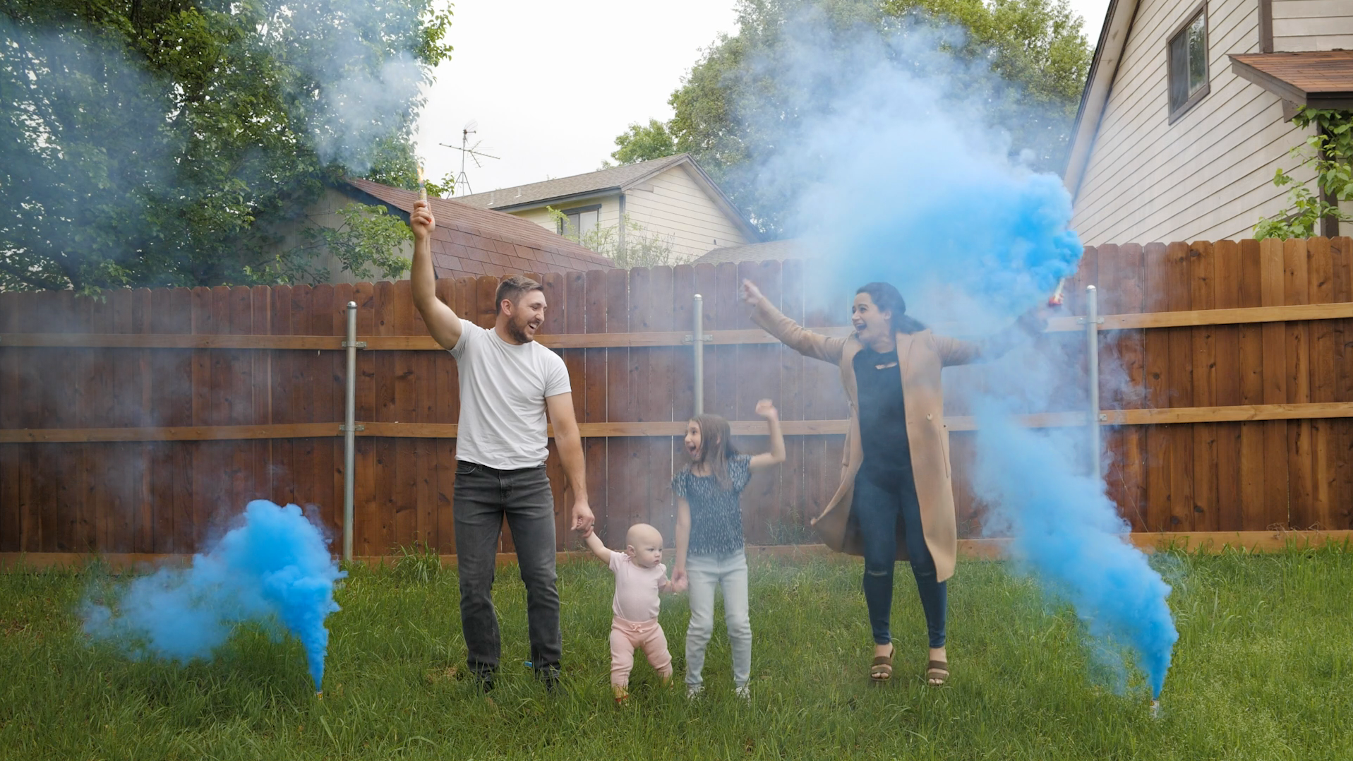 Backyard Gender Reveal