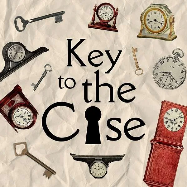 Clocks and keys surrounding the words "Key to the Close" with a keyhole in place of the letter "o" in "Close."