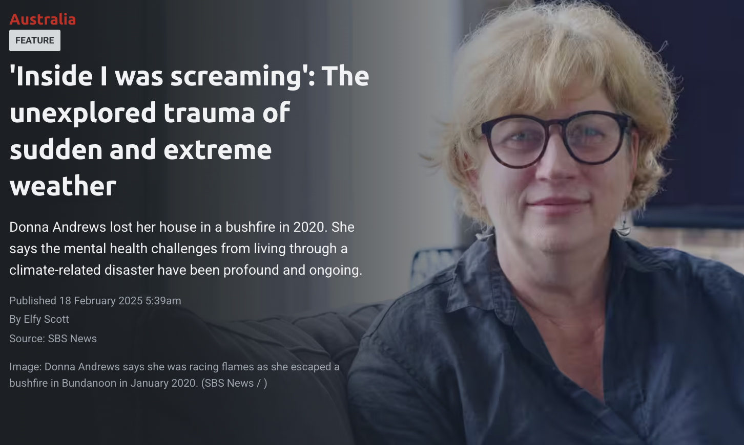 'Inside I was screaming': The unexplored trauma of sudden and extreme weather