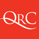 QRC logo with red background and white stylized text