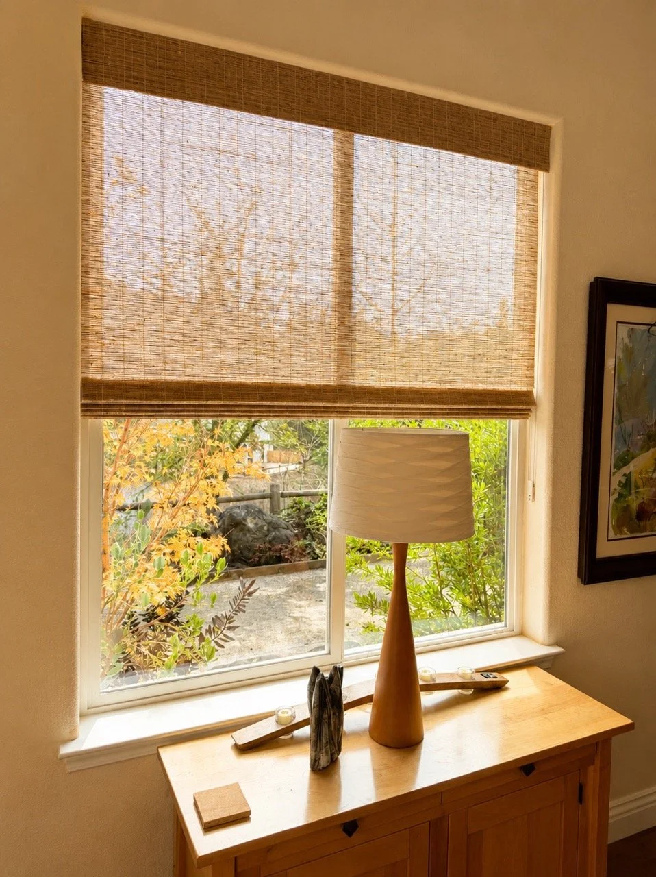 Woven Wood cordless shade San Luis obispo