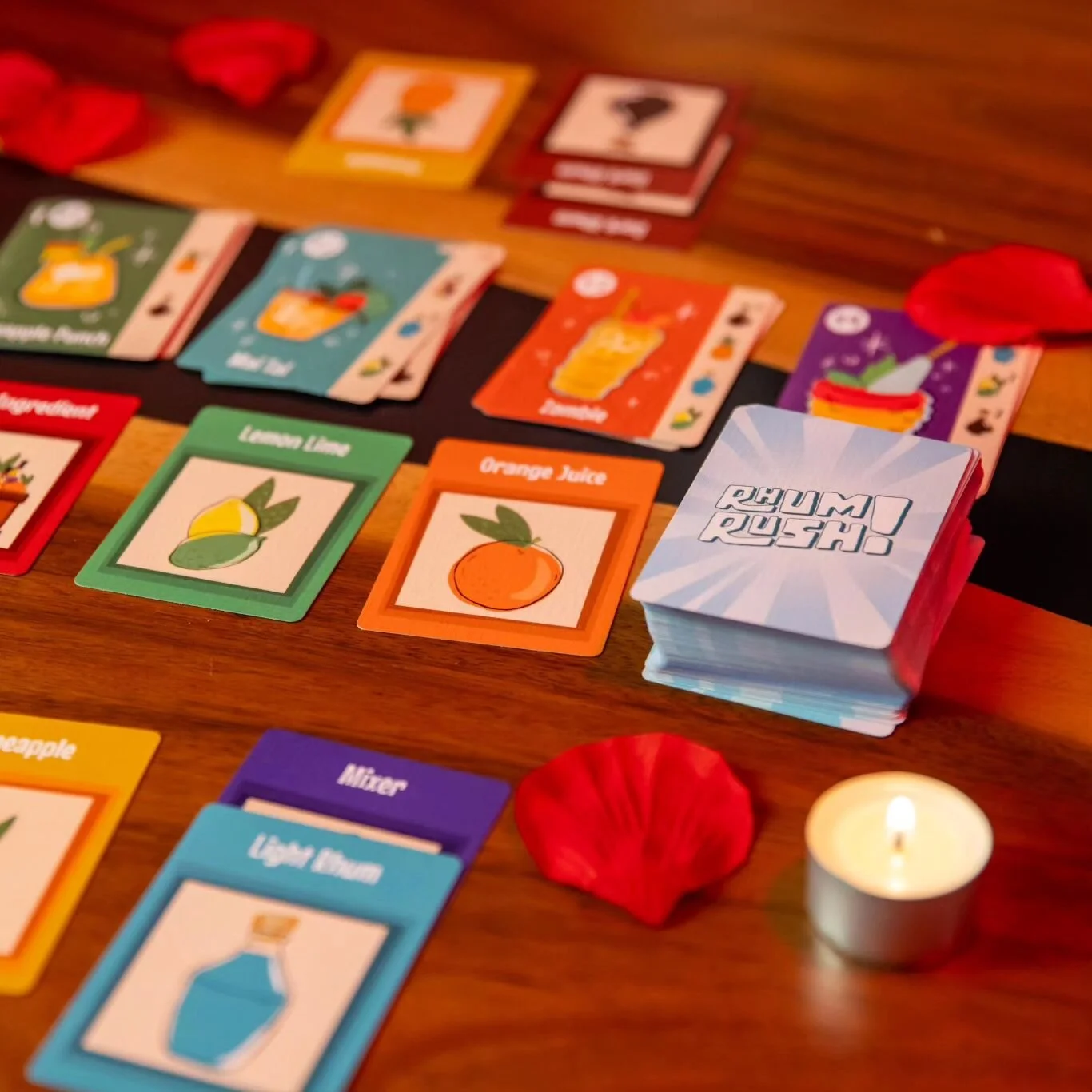 Looking for a way to spice up your date night? This competitive game of tiki mixology is sure to get your heart racing! Stop by and grab your copy at @strawberryswingkc pop-up tomorrow at J.Riegers! See y'all there πΉπΉ
.
.
.
#rhumrush #rhumrushcardg