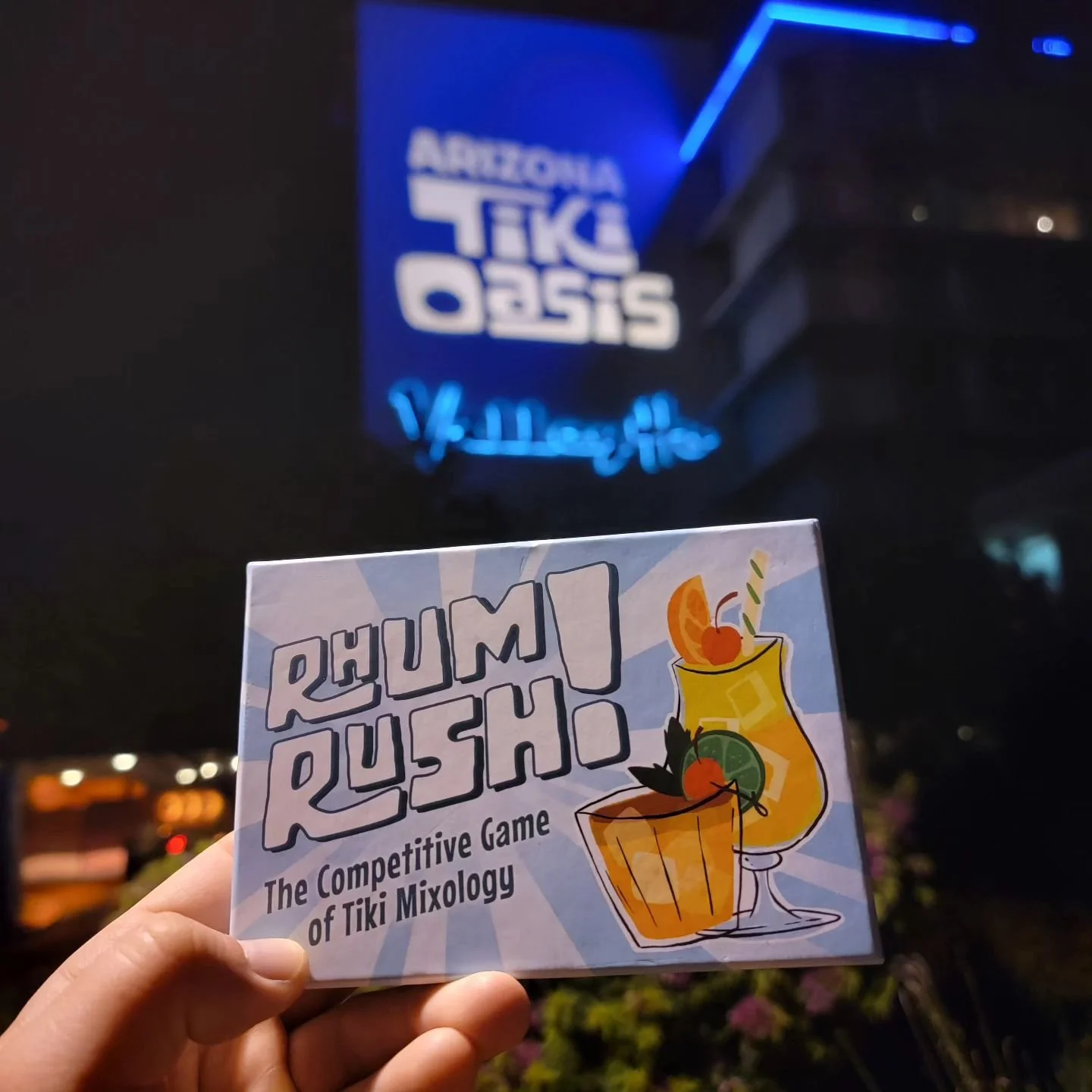 We're at Tiki Oasis Arizona!! Vending Sat 10am-4pm and Sun 10am-2pm. See y-all soon!
.
.
.
#rhumrush #rhumrushcardgame #overpourstudios #tiki #tikidrinks #tikibar #tikicocktails #drinkstagram #bargame #tikiculture #rhum #rum #cocktails #tikilife #mix