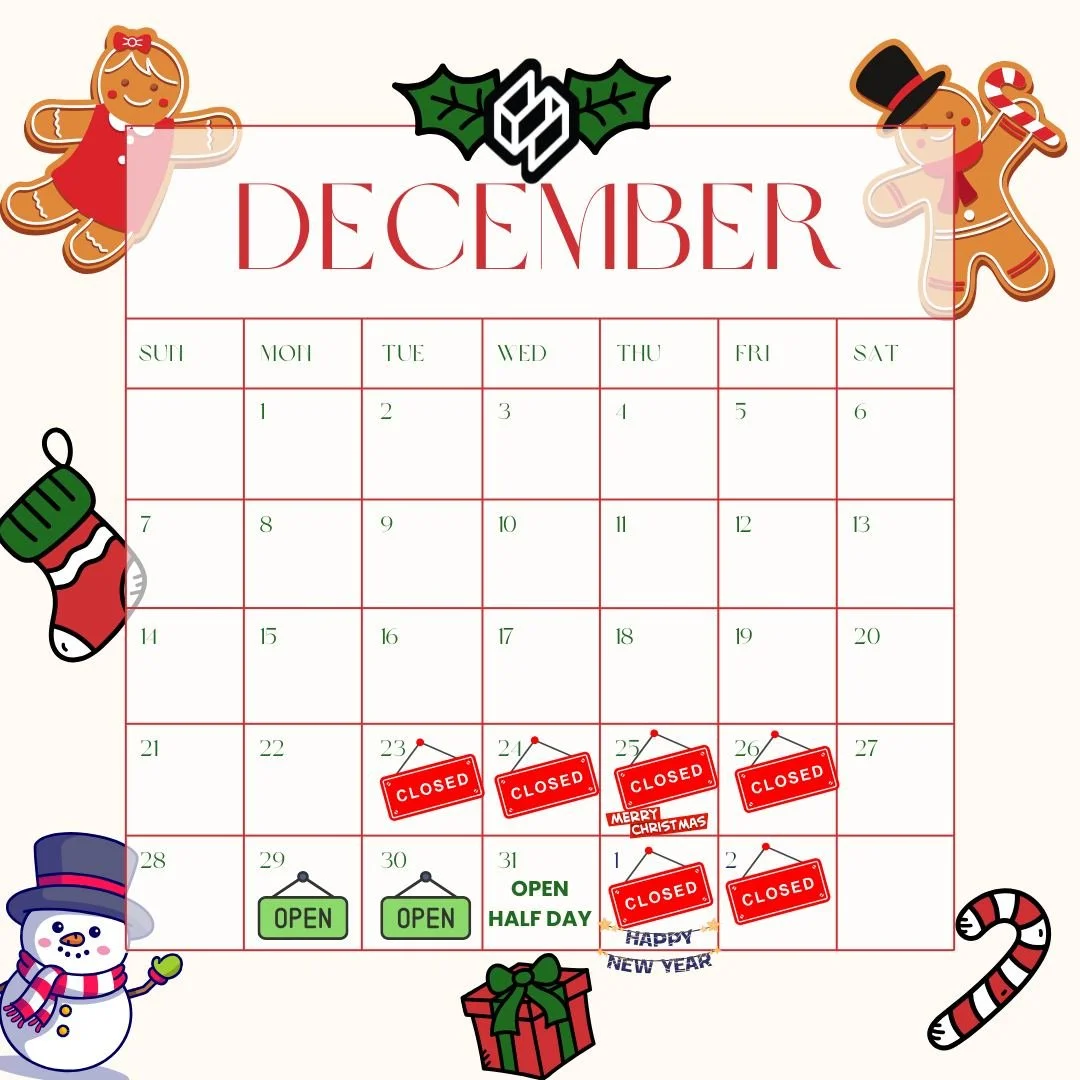 Holiday hours! 

Members, be sure to have your keycards on you!