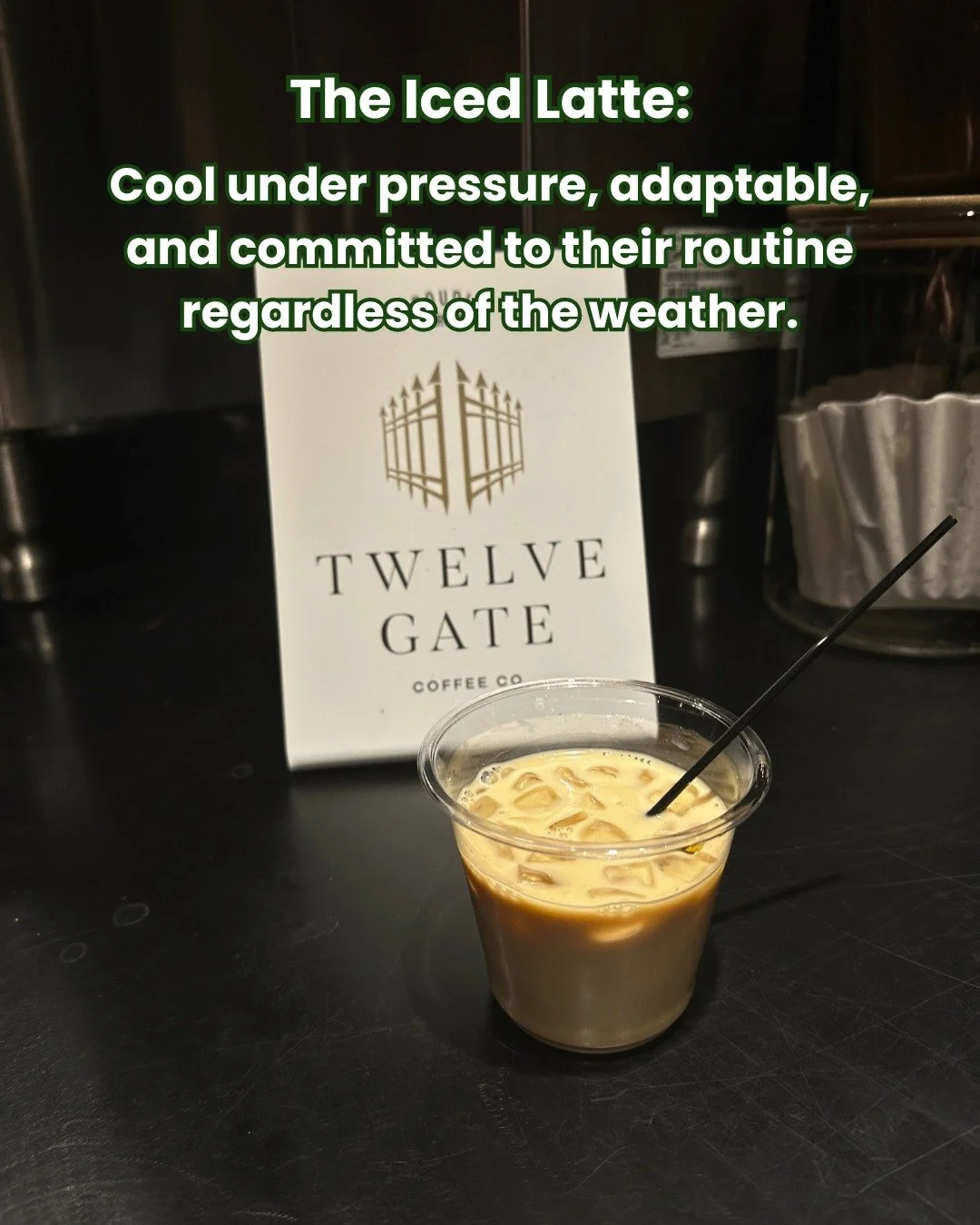 You are what you drink! 😎

Coffee fuels us for those long productive work days and we are proud to serve locally roasted Twelve Gate coffee along with flavors from The Oaks! 

What drink are you?

#coffee  #office #coworkingspace #community #love @t