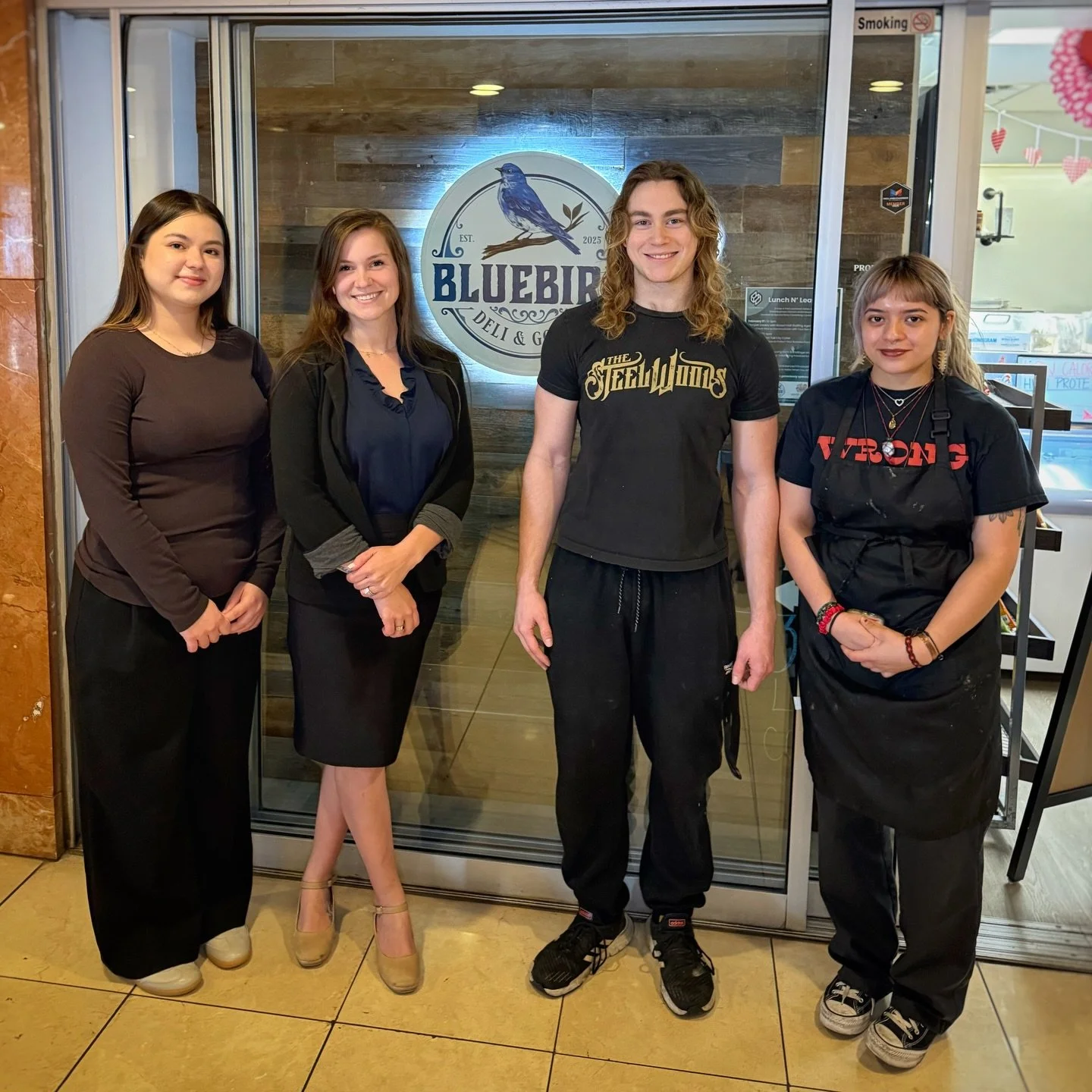 Interns &amp; partners! 

Heaven has been able to secure food sponsors for our spring lunch n&rsquo; learn series, and we are so proud of her! 

Yazme has worked hard to help! 

Huge thanks to @bluebird.deli for sponsoring the March 17th lunch! 

@ut