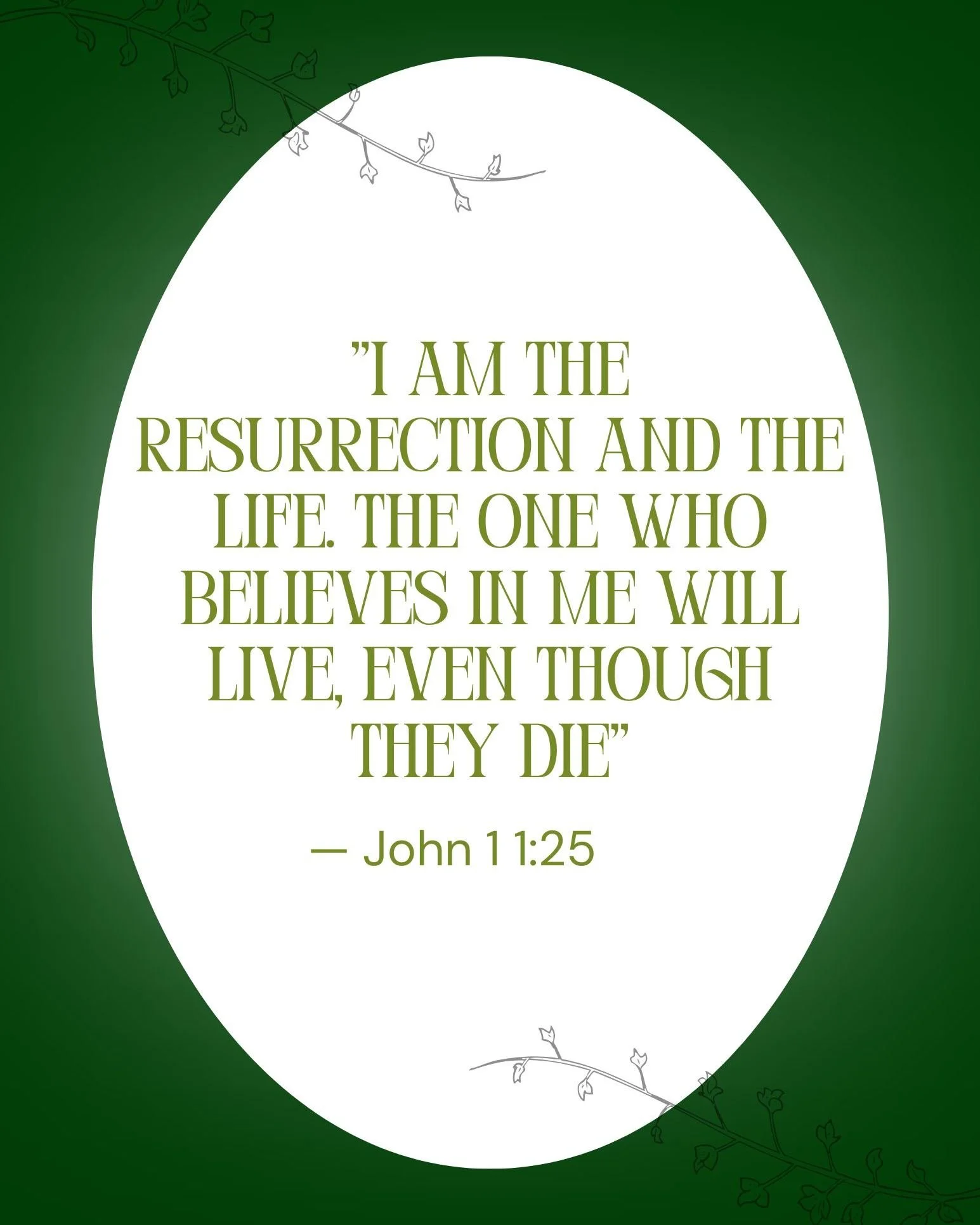 We stand on this promise Jesus shared with Martha!

He has risen.