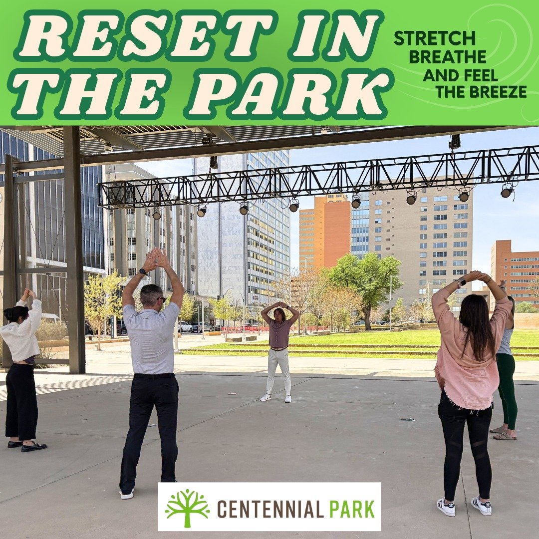 Join us today under the Stage Pavilion from 2:00&ndash;2:30 PM for Reset in the Park!

Take a moment to step away from your day, stretch, and recharge in a relaxing outdoor setting. It&rsquo;s the perfect midweek reset to refresh your mind, boost you