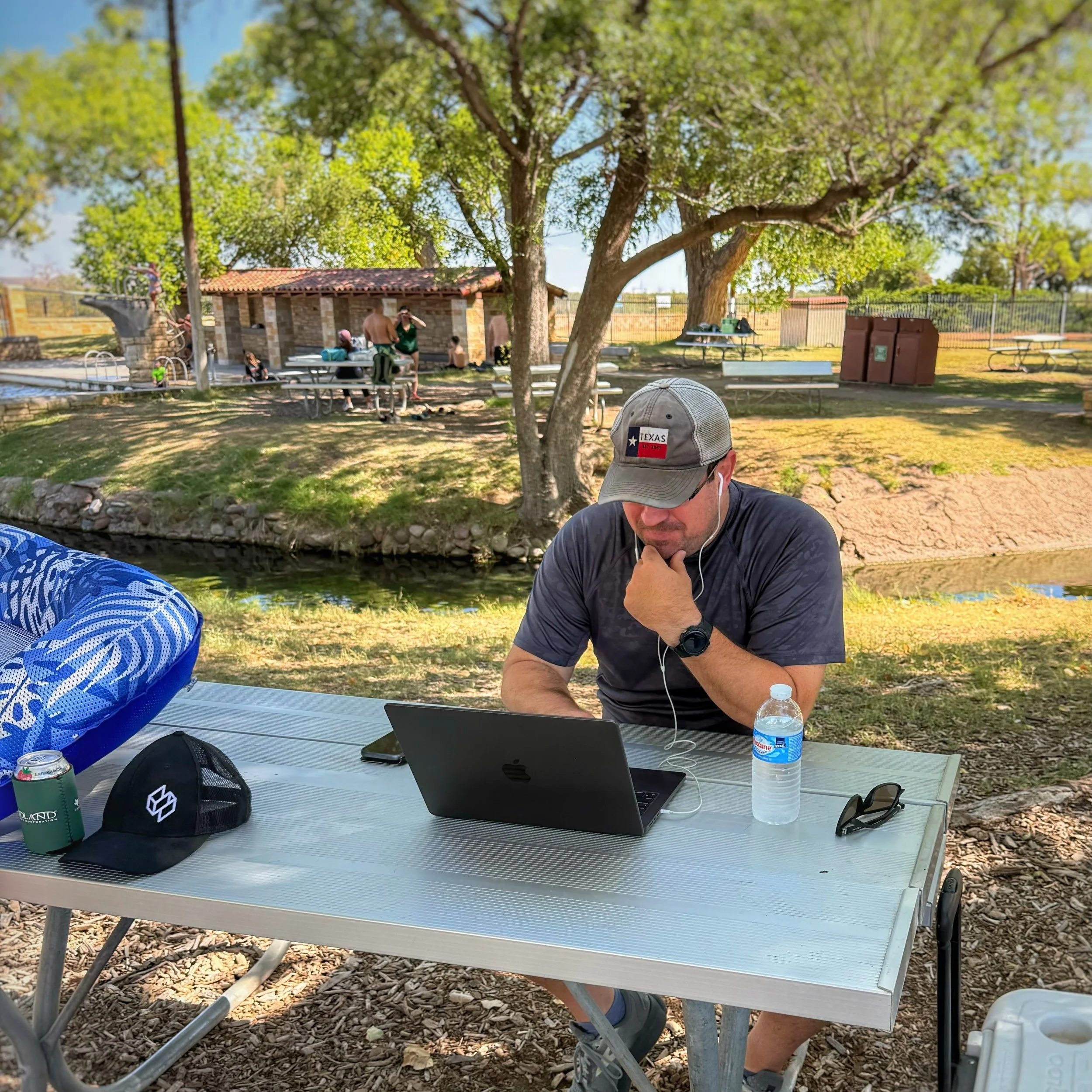 Casual Fridays 

Working remotely for the day! 

The SSC team is doing a Balmorhea retreat to recharge before the end of Summer. 

#team #swim #recharge #texas
