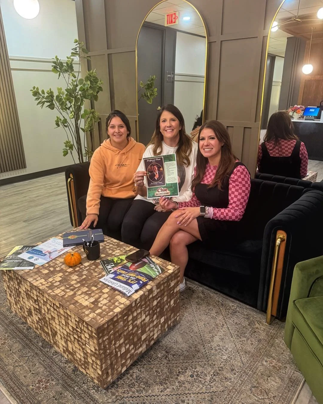 Owl Ops takes the lead in Clue! 

We are feeling pretty sure that if we had a real office mystery, these ladies would be the ones to call for help!

Enjoy your opalstablemidland gift card! 

The new Mystery goes out today!