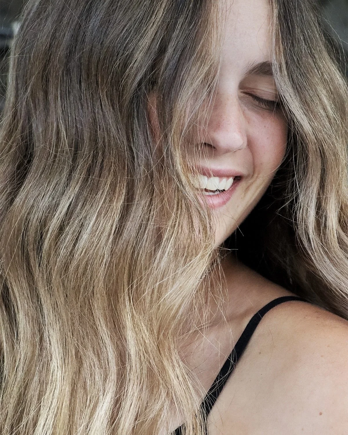 Soft blonde balayage