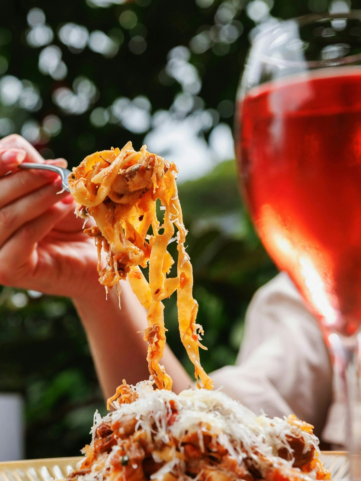 The only tangled mess you need to deal with today should be wrapped around your fork. Will be be seeing you this weekend?