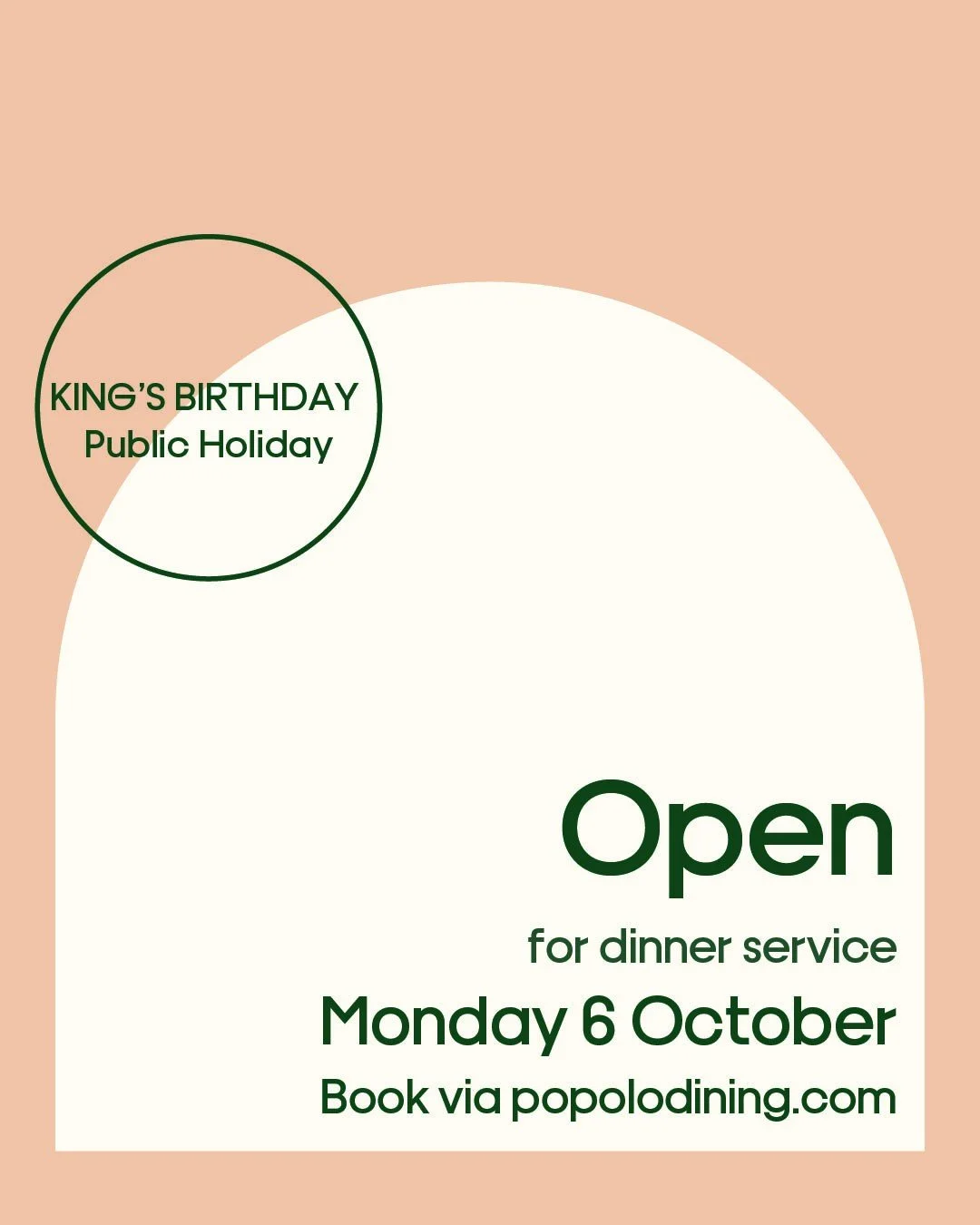 Celebrate the King's birthday with a feast! Book your table for dinner at Popolo