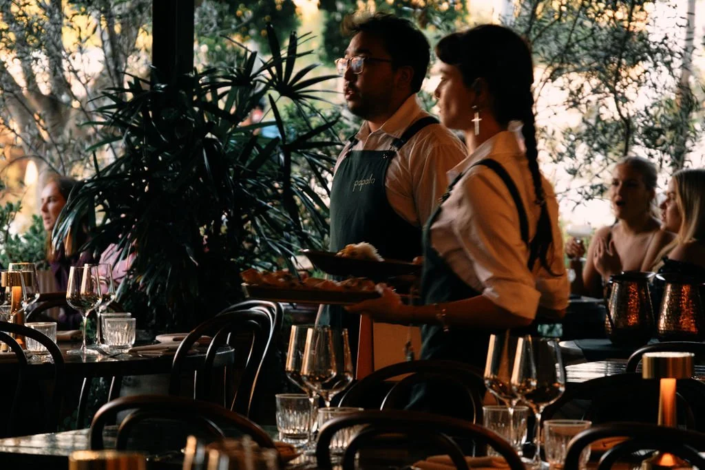 There's little in this world that compares to the joy of seeing your waiter come towards you with an armload of food...