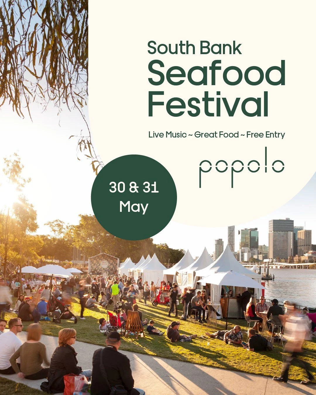 We're so excited to be a part of @visitsouthbank 's Seafood Festival on Saturday 30th and Sunday 31st May! Join us on the River Quay Green for a weekend of live music and great seafood!