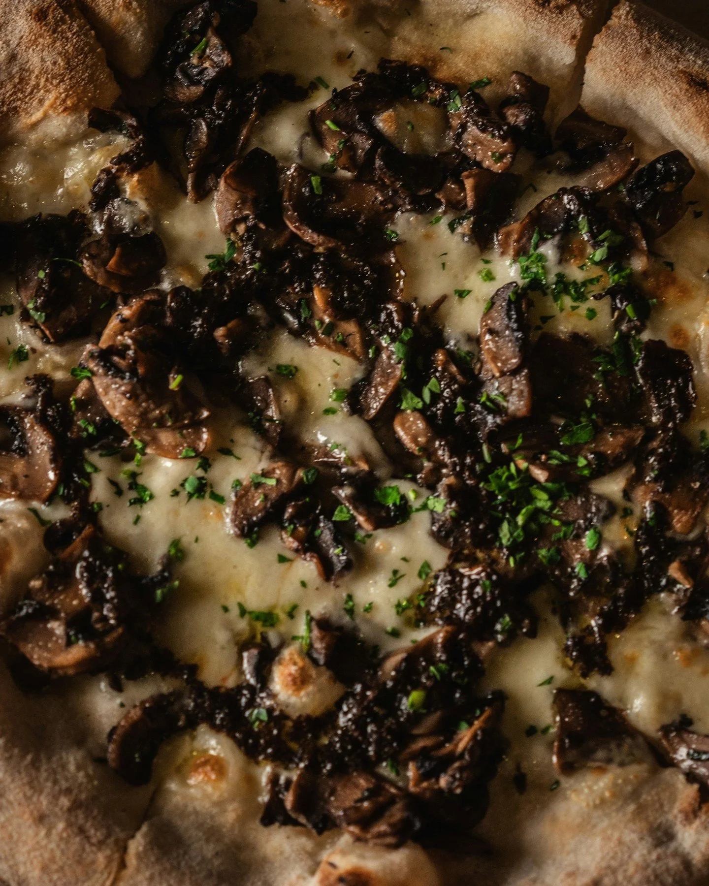 The Tartufata, loaded up with Fior Di Latte, Truffle Mushrooms &amp; Asiago Cheese 🍄