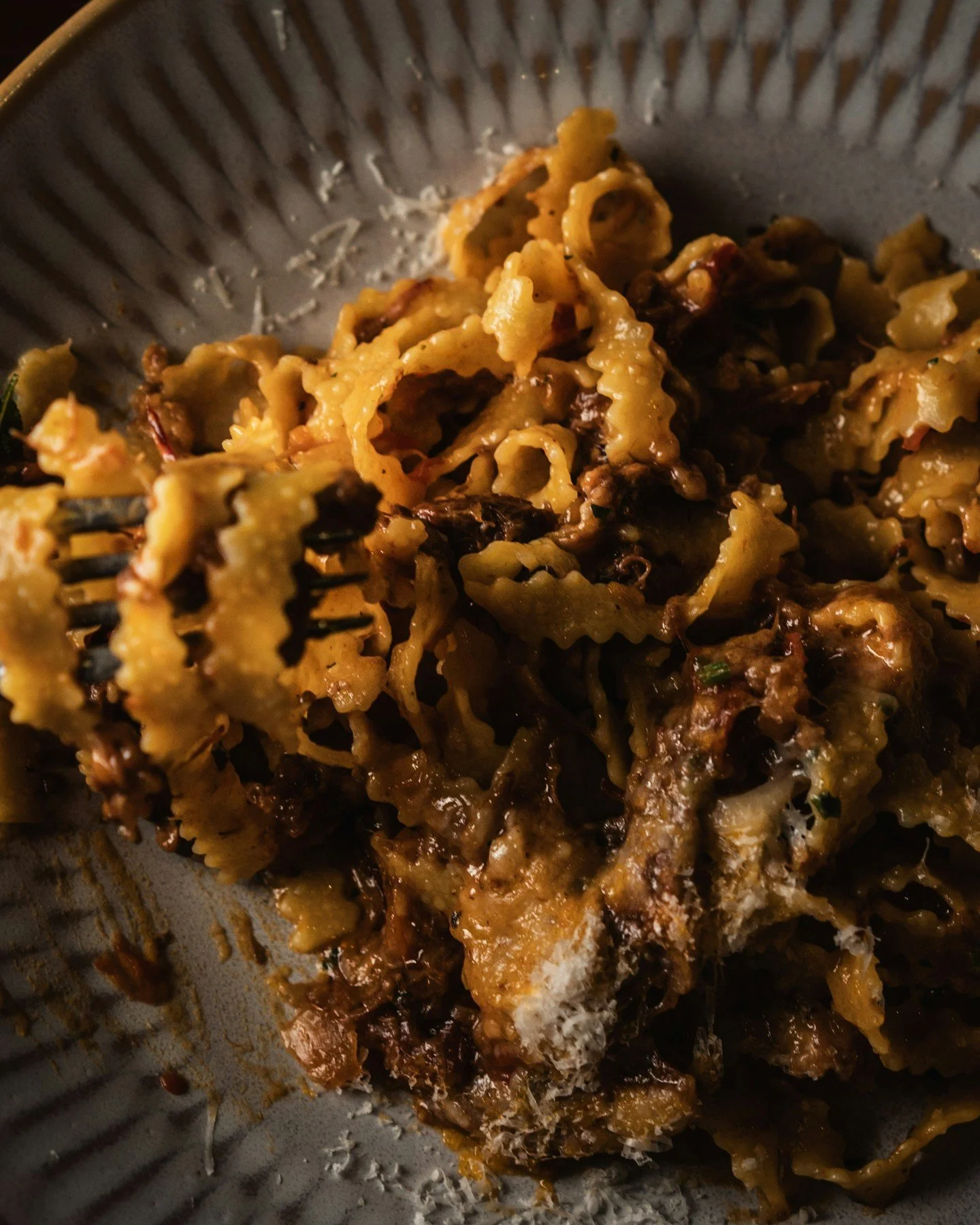 Winter = Slow Braised Black Angus Beef Cheek Rag&ugrave; time. 
It just makes sense.