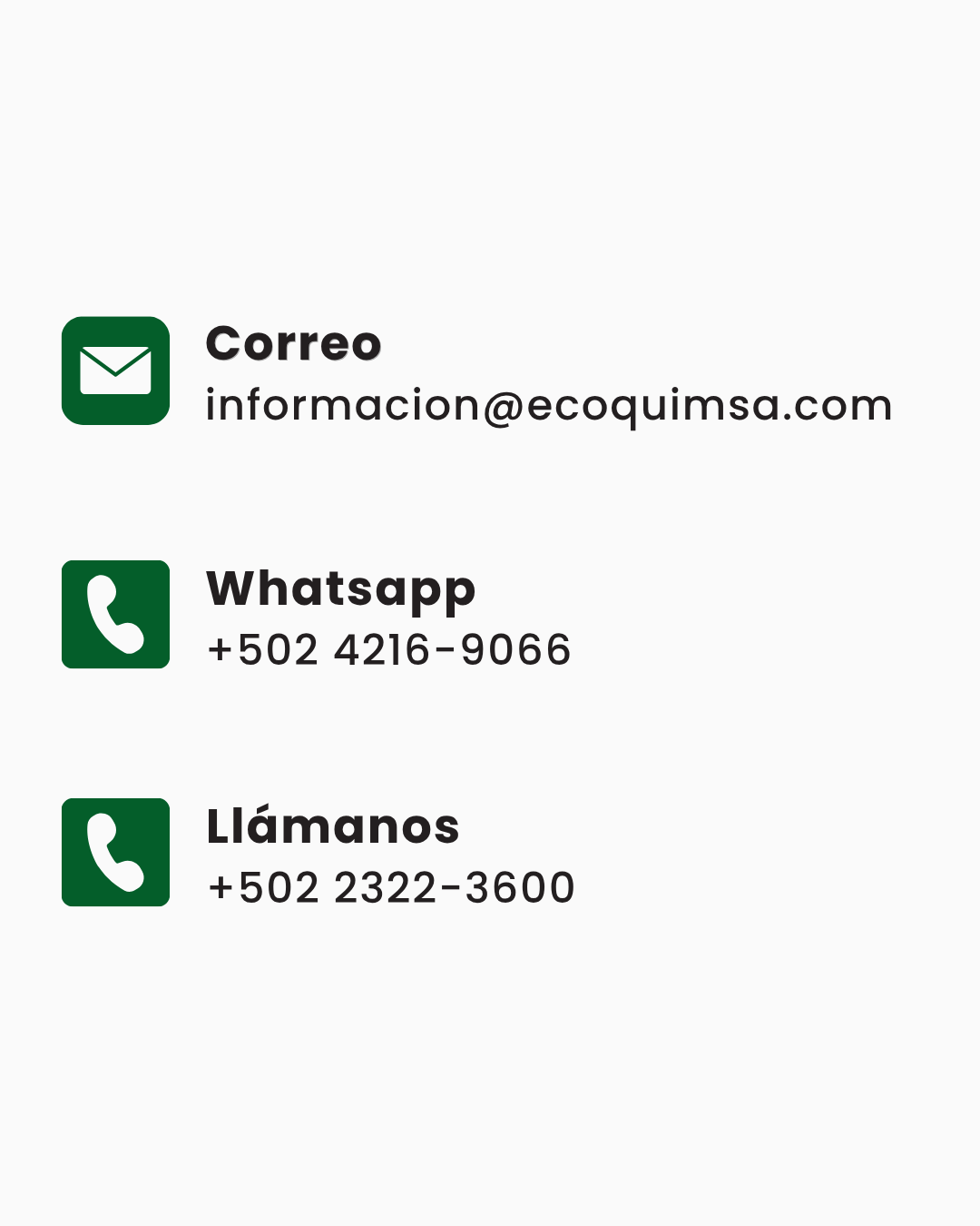 Contáctos de ecoquimsa