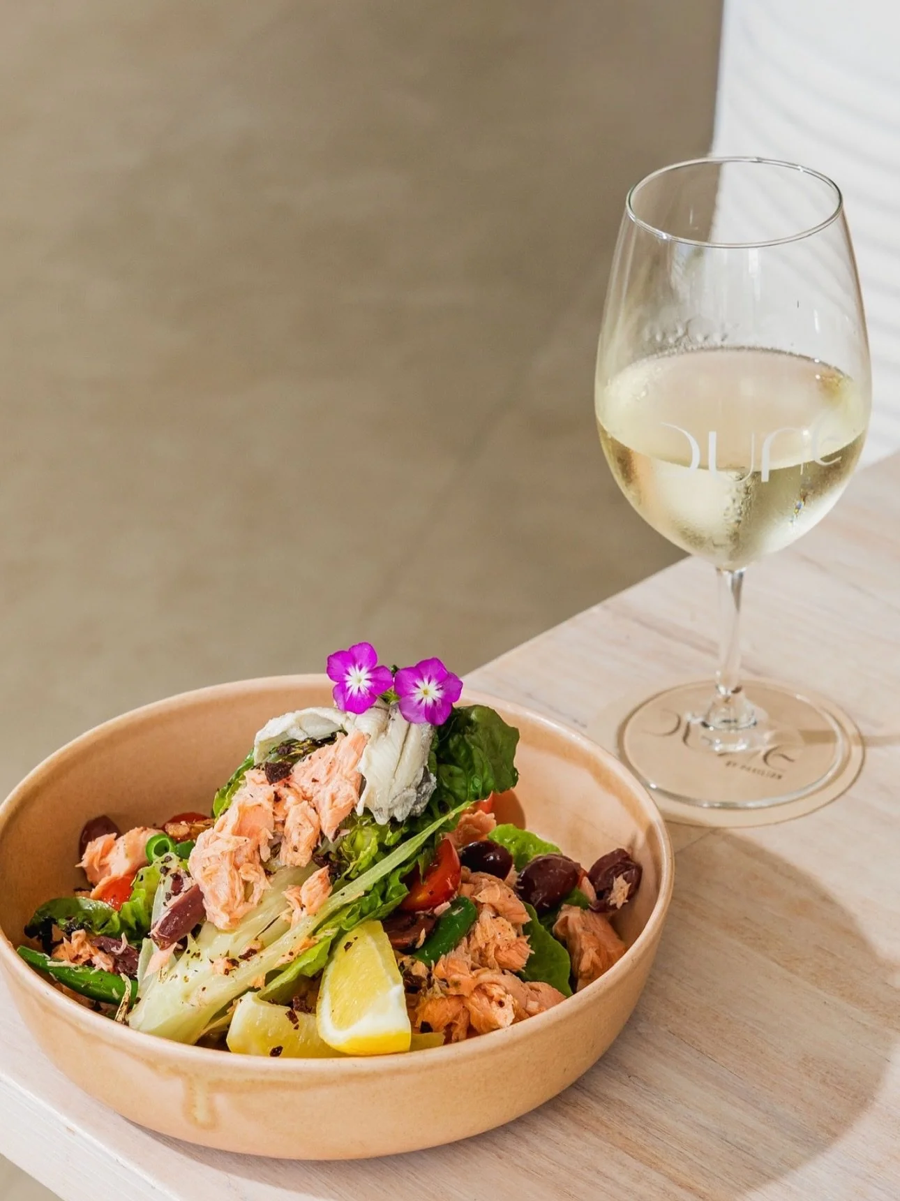 Your new lunch ritual lives at our restaurant @dunebypavilion

Find your seat over the water and enjoy Lunch + Wine for $30.
This includes your choice of market fish and chips, chicken spaghettini or ocean trout salad, matched with Pinot Grigio, Pros