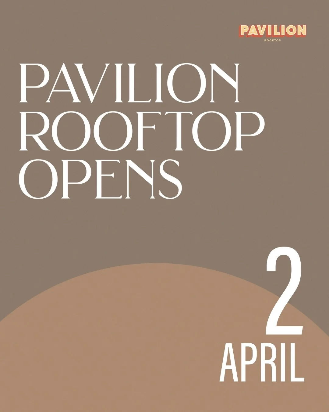 The wait is over. Pavilion Rooftop opens Thursday April 2.

The much anticipated Rooftop doors open from 12pm, with DJs, drinks and energy through to late (public holiday the next day). We are open all Easter weekend, including our massive Easter Sun