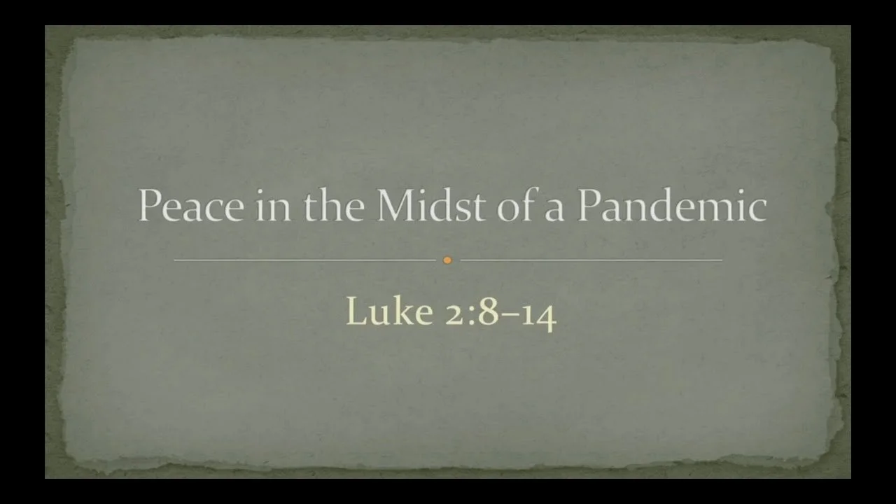 Peace in the Midst of a Pandemic - Ps Jeremy Yap