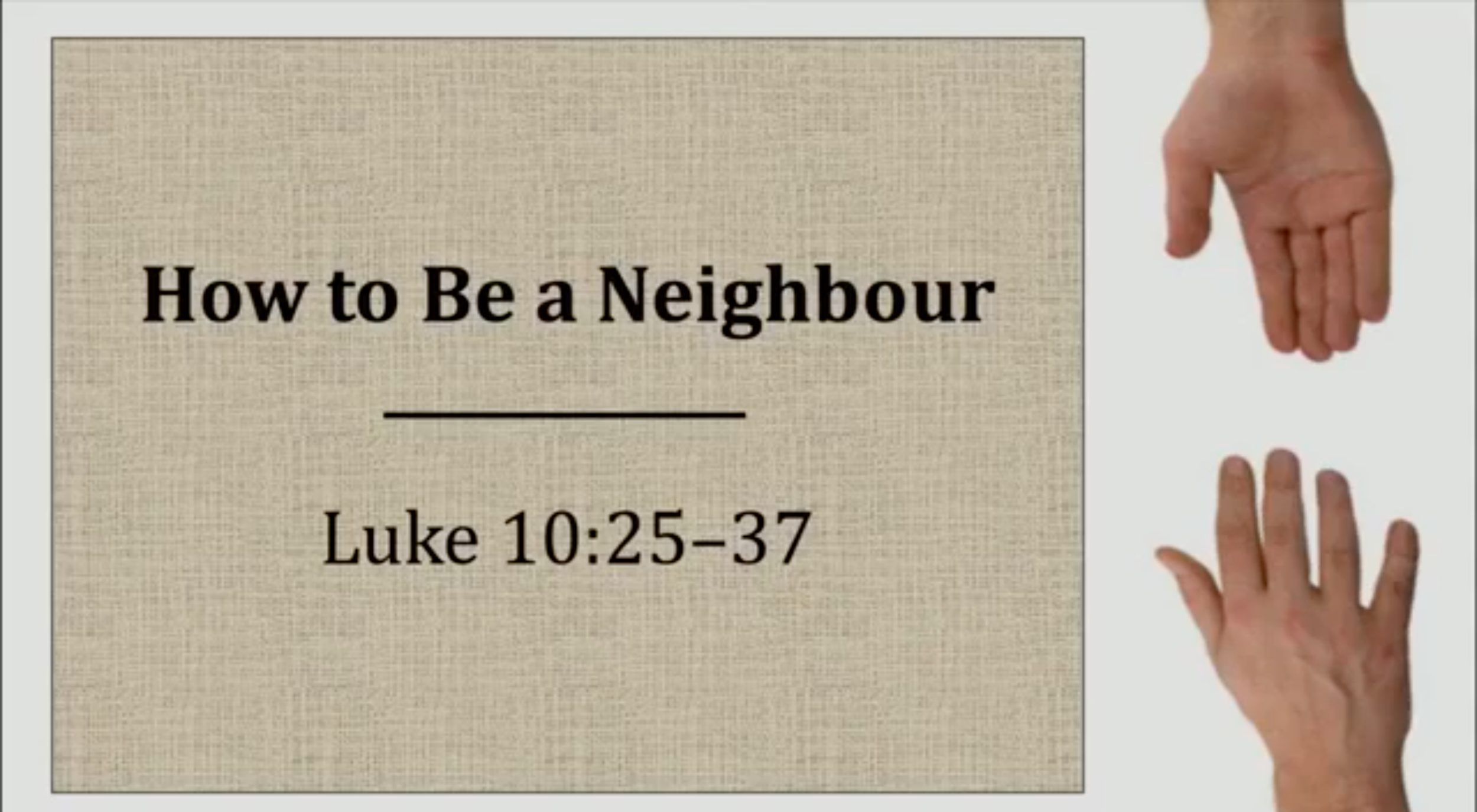 How To Be A Neighbour - Ps Jeremy Yap