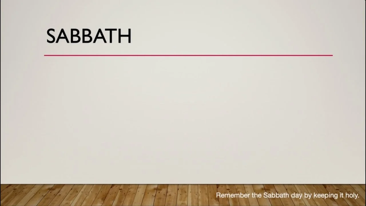 Sabbath Rest - Rev David Ho