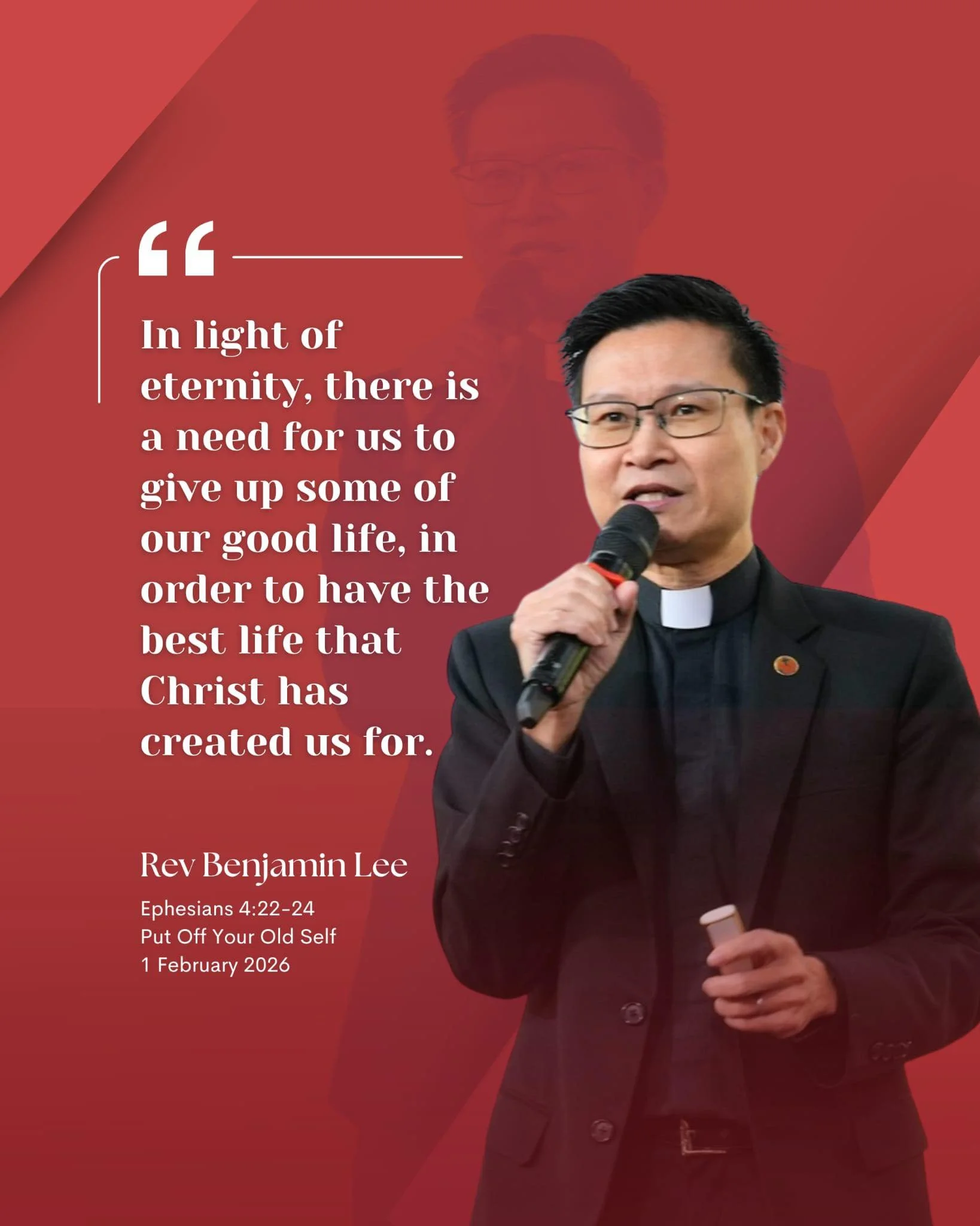 Put Off Your Old Self - Rev Benjamin Lee