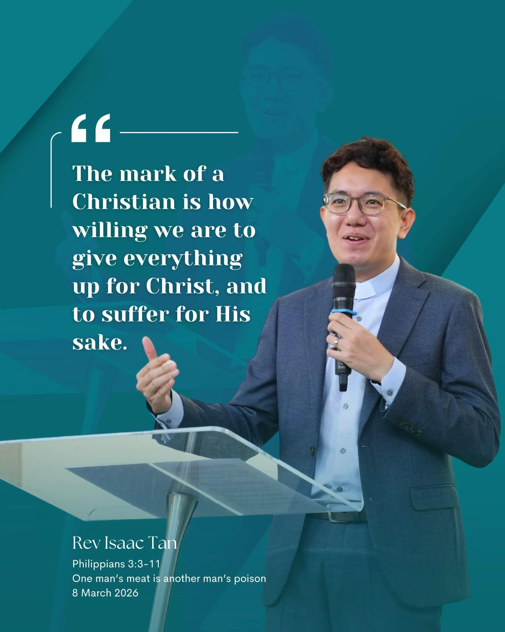 One Man’s Meat is Another Man’s Poison - Rev Isaac Tan