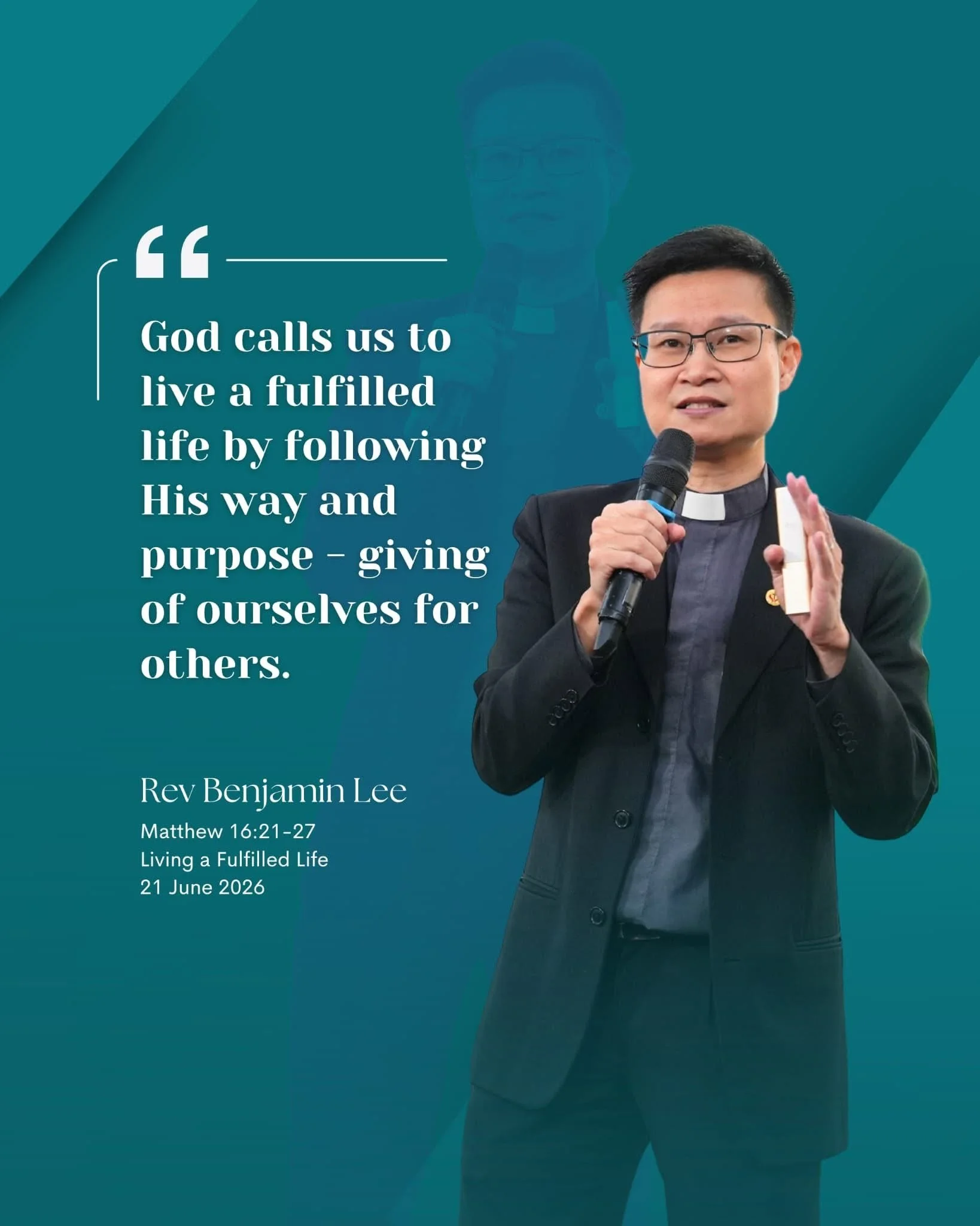 Living a Fulfilled Life - Rev Benjamin Lee
