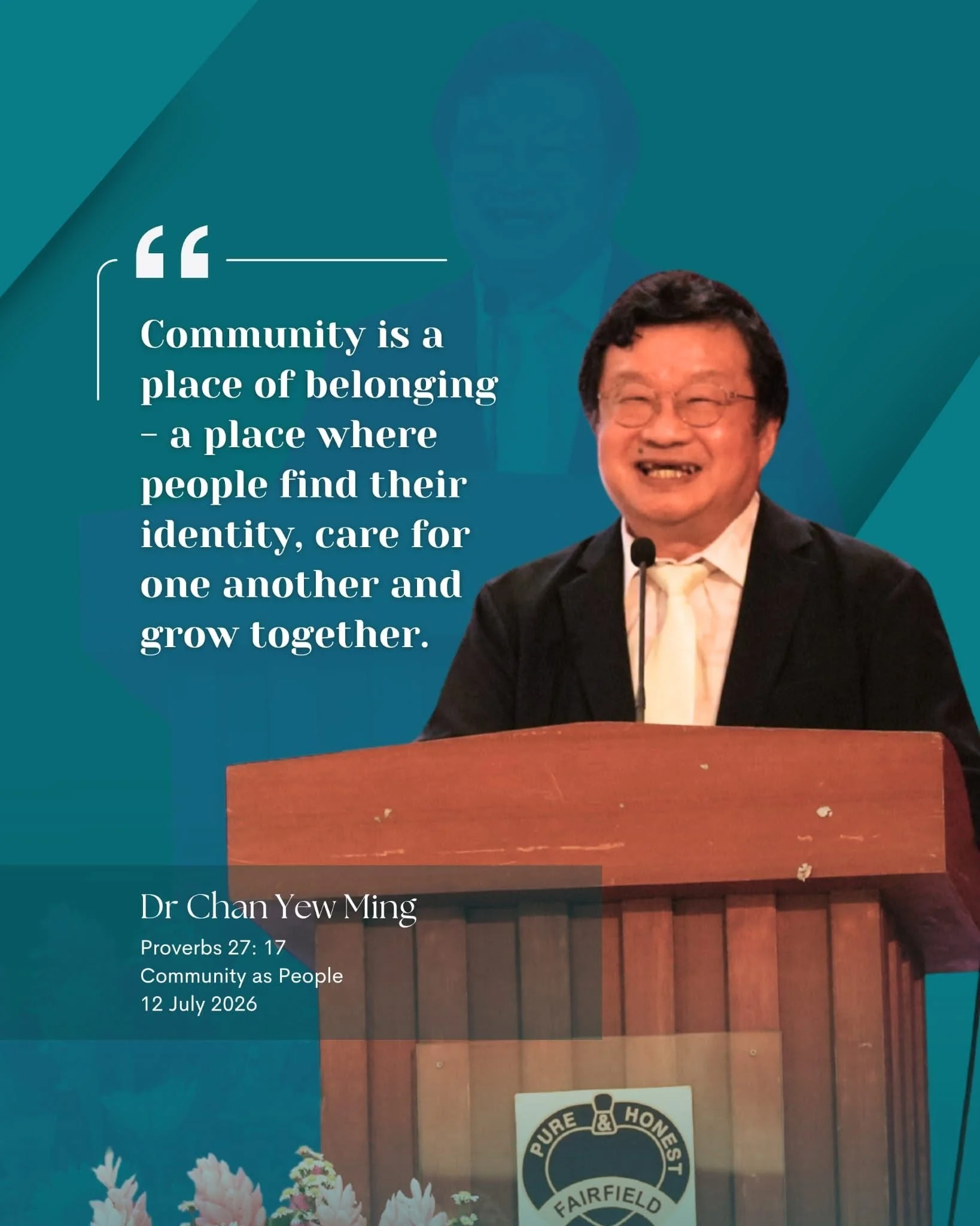Community as People - Dr Chan Yew Ming