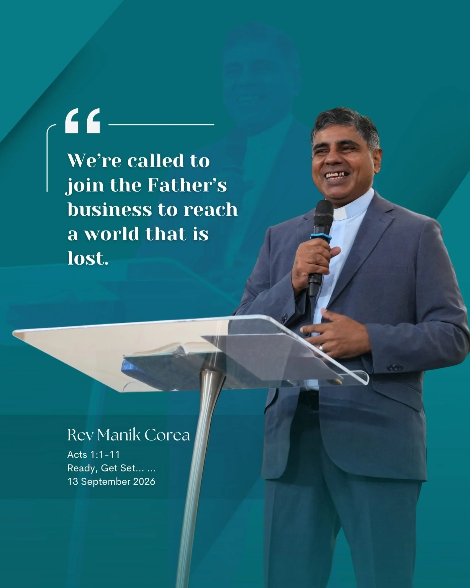 Ready, Get Set… - Rev Manik Corea