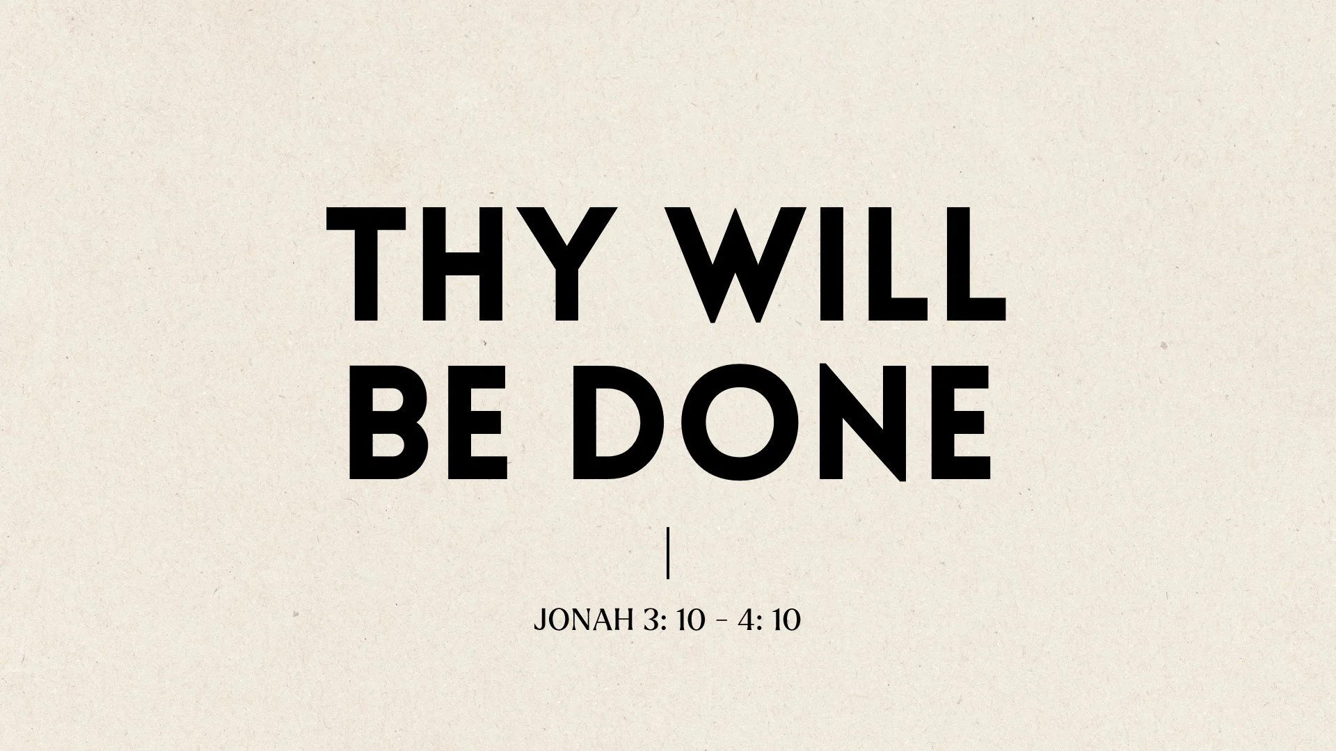 Thy Will Be Done - Rev Isaac Tan