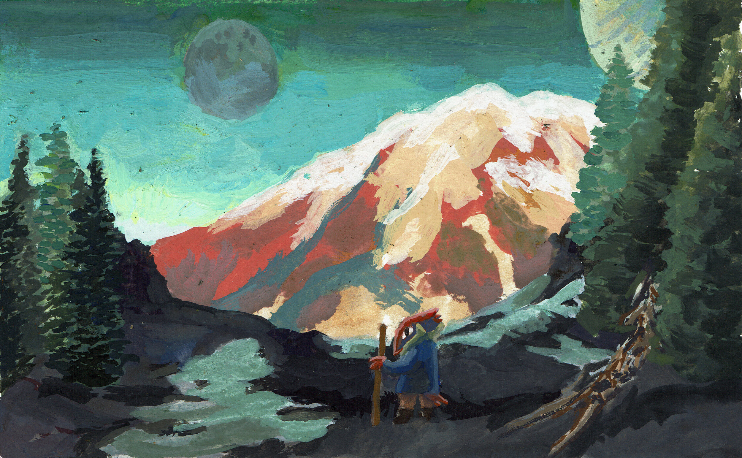 Sketch, gouache on paper, 2019