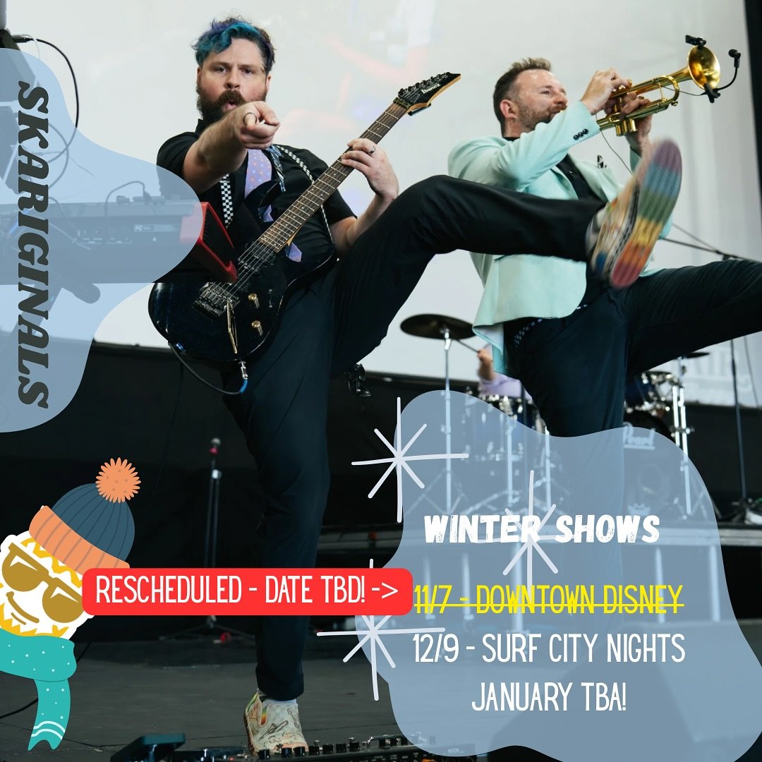 Due to some unforeseen events, we will need to reschedule our Downtown Disney show. Please stay tuned, thanks all!