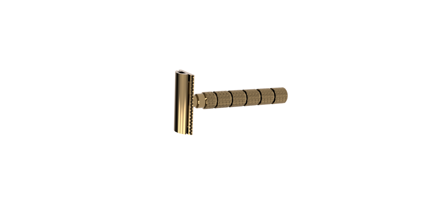 Outlaw Evolution Bronze Safety Razor With Stand — Alpha Shaving 